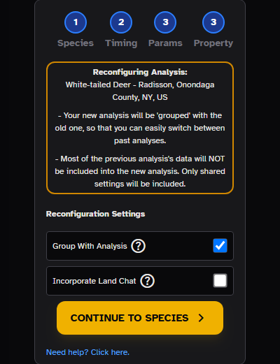 Reconfiguration Settings: Grouping and Incorporating Land Chat